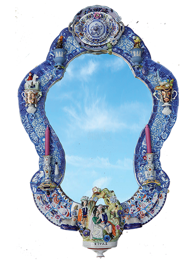 Mosaic framed mirror - Dispute